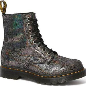 EUC Dr. Martens 1460 Pascal Iridescent Crackle Boots | Women's 6 | Holographic